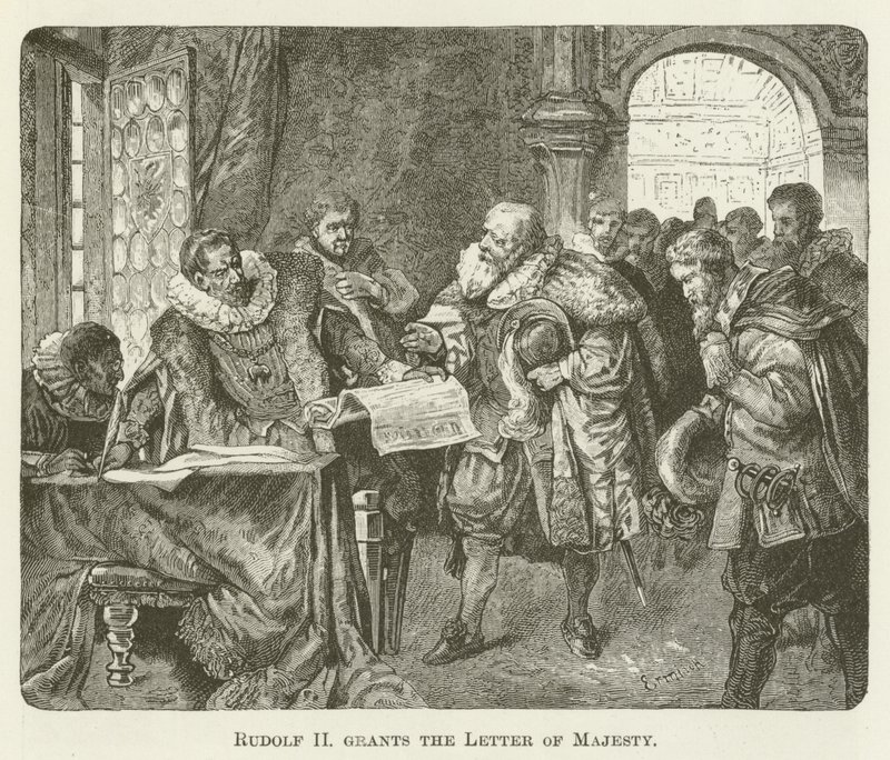 Rudolf II concede a carta de majestade de English School