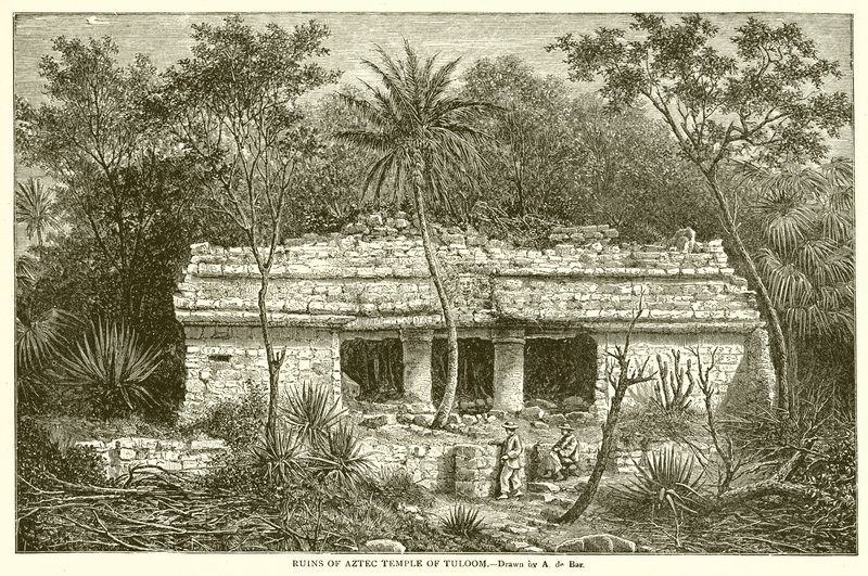 Ruínas do Templo Asteca de Tuloom de English School