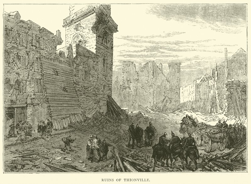 Ruínas de Thionville, dezembro de 1870 de English School