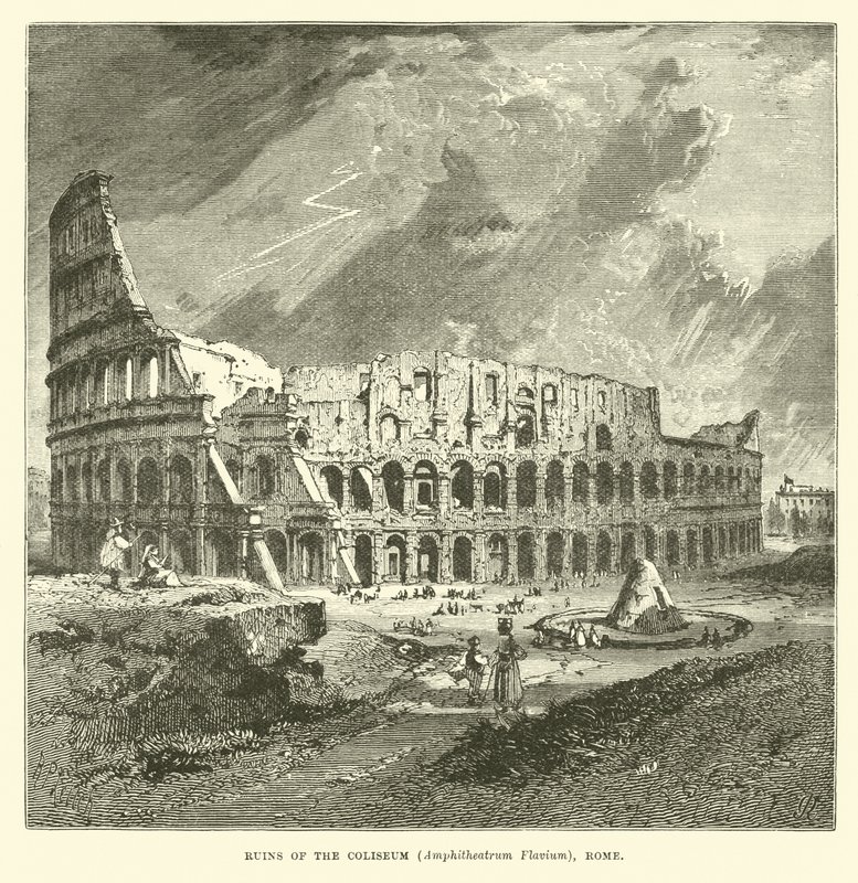 Ruínas do Coliseu, Anfiteatro Flavio, Roma de English School