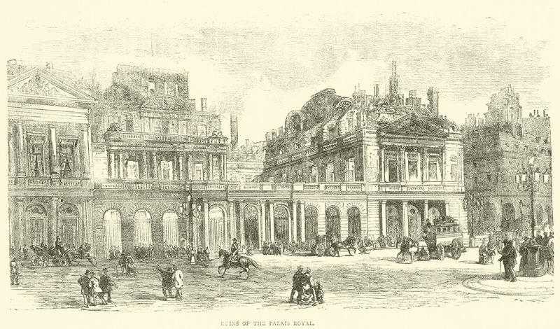 Ruínas do Palais Royal, maio de 1871 de English School