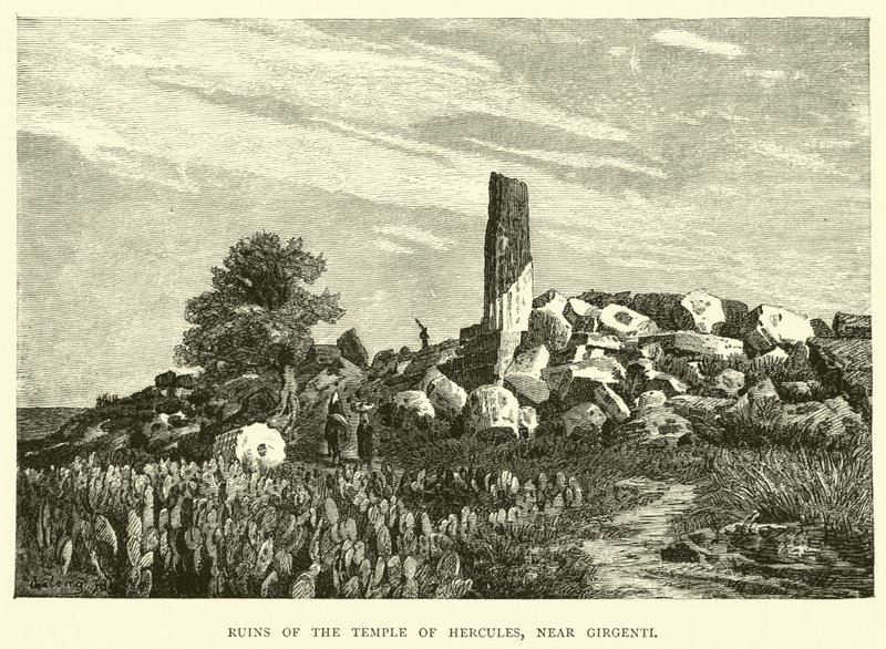 Ruínas do Templo de Hércules, perto de Girgenti de English School