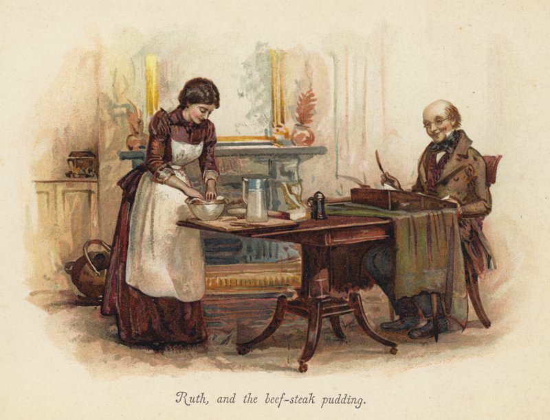 Ruth, e o pudim de carne de vaca (chromolitho) de English School
