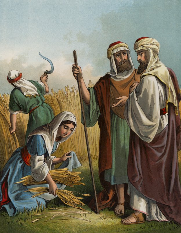 Ruth respigando no campo de Boaz (chromolitho) de English School