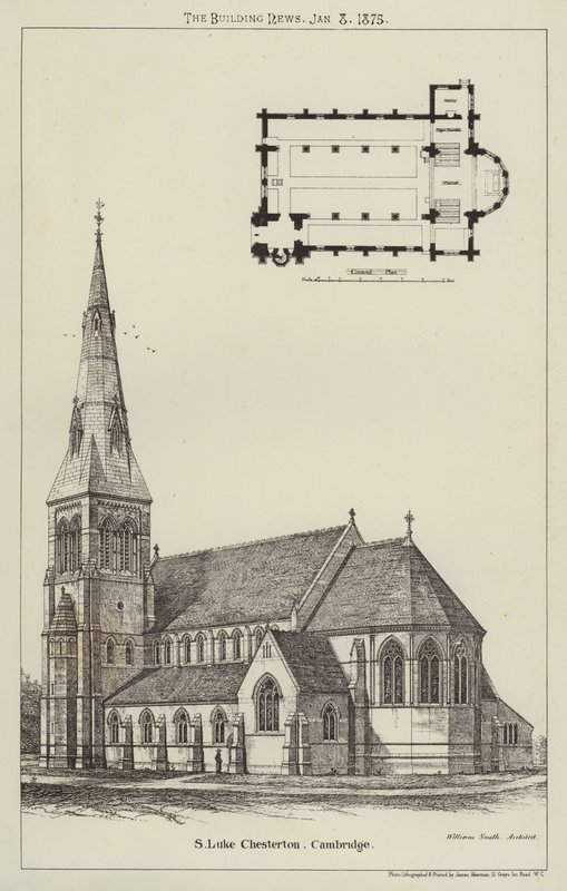 S Luke Chesterton, Cambridge (gravura) de English School
