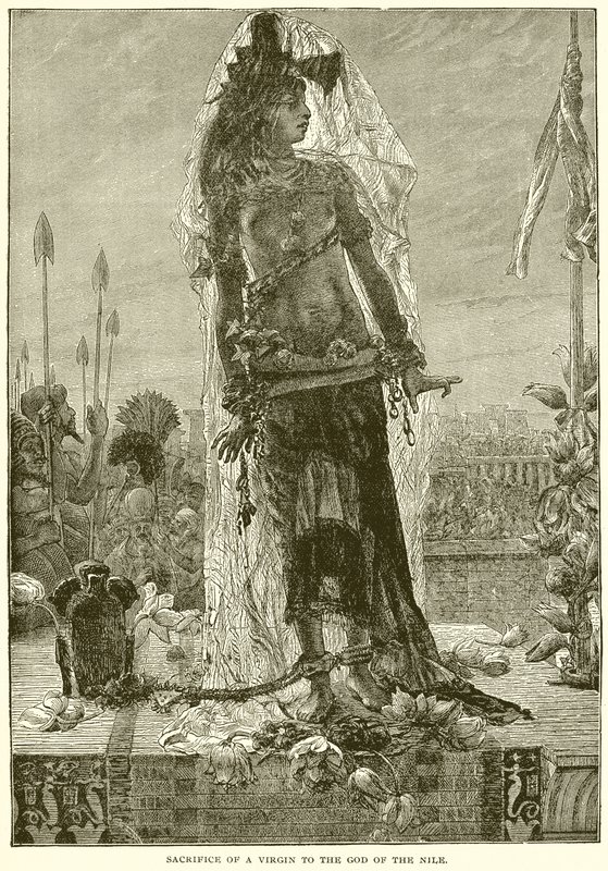 Sacrifício de uma virgem ao deus do Nilo de English School