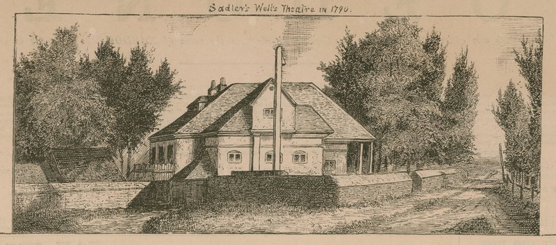 Saddlers Wells Theatre em 1790 de English School