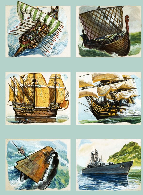 Montagem de navios à vela de English School