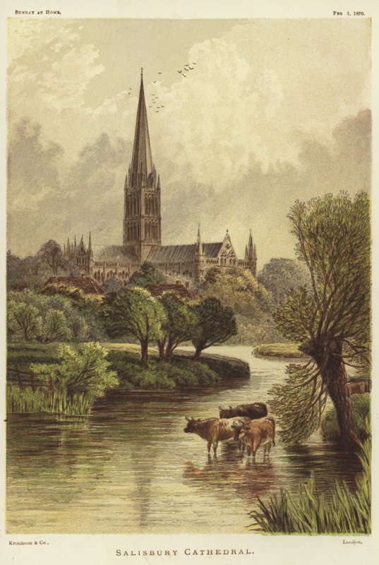 Catedral de Salisbury, em Salisbury de English School