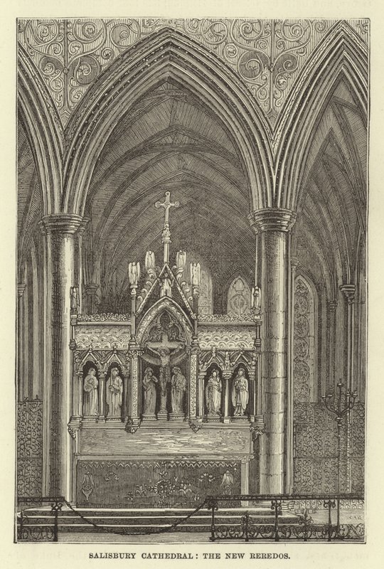 Catedral de Salisbury, o novo retábulo de English School