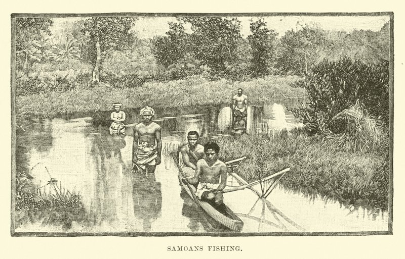 Samoans Fishing de English School