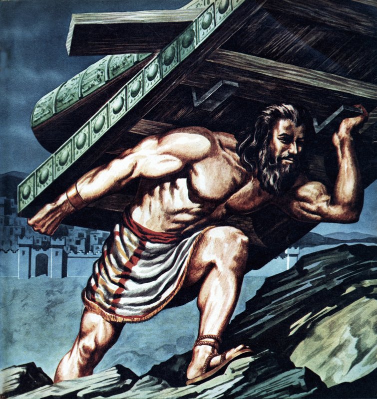 Sansão carregando a porta de Gaza de English School
