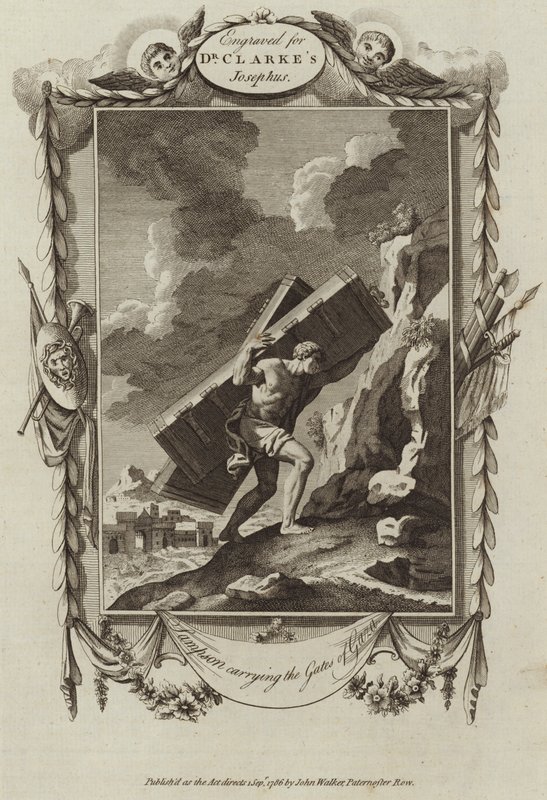 Sansão carregando as Portas de Gaza de English School
