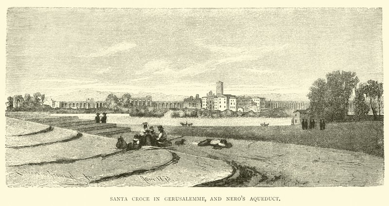 Santa Cruz em Jerusalém e Aqueduto de Neros de English School