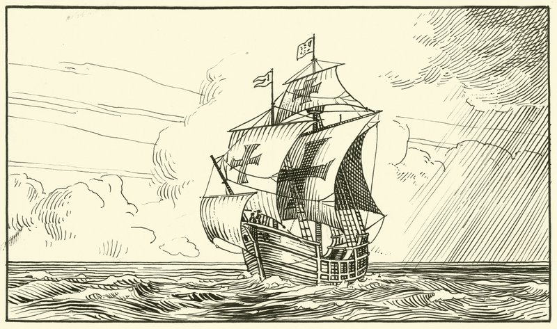 Santa Maria (tinta no papel) de English School