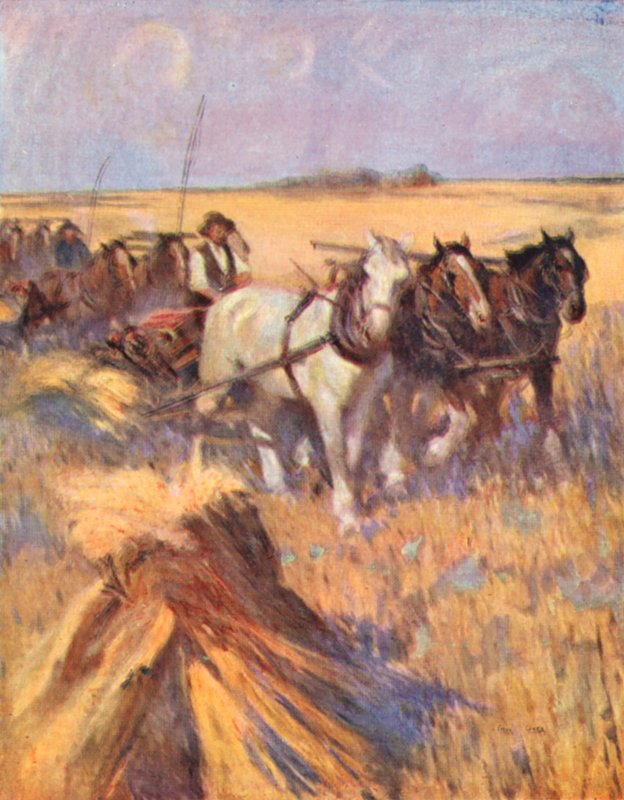 Saskatchewan, o escocês moderno na sua auto-encadernação (litografia a cores) de English School