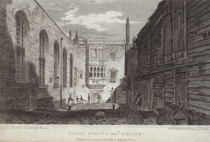 Capela e Palácio do Savoy, Londres, 1807 de English School