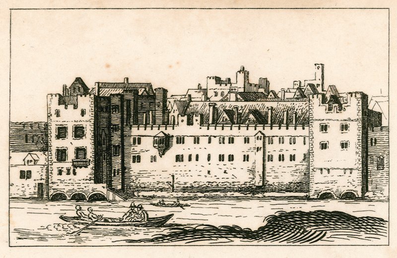 Savoy, Londres, como era no ano de 1650, de uma gravura de W Holler de English School