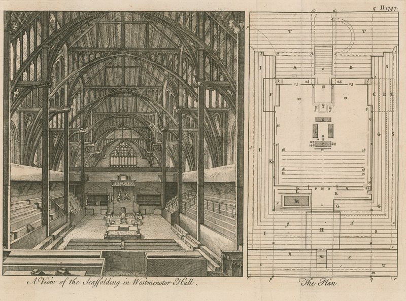 Andaime em Westminster Hall de English School