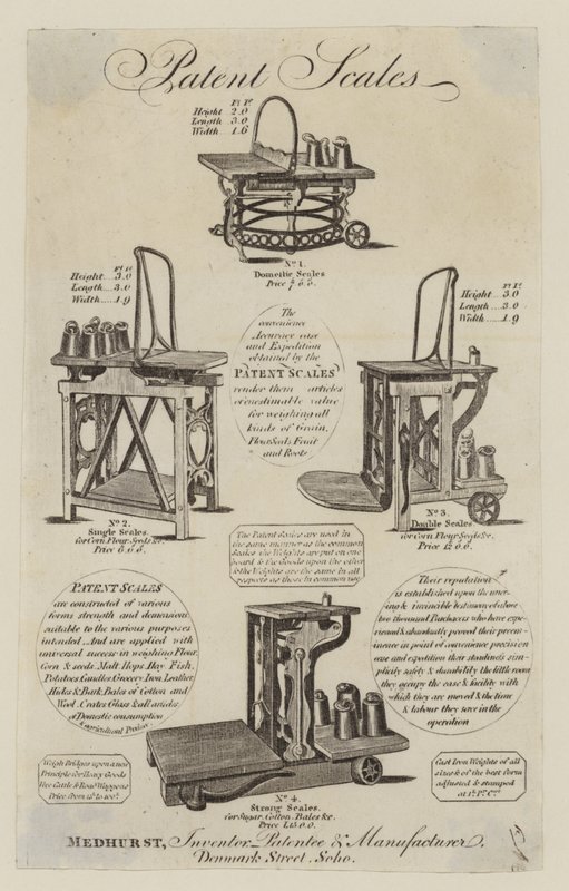 Fabricante de escala, Medhurst, cartão de comércio de English School
