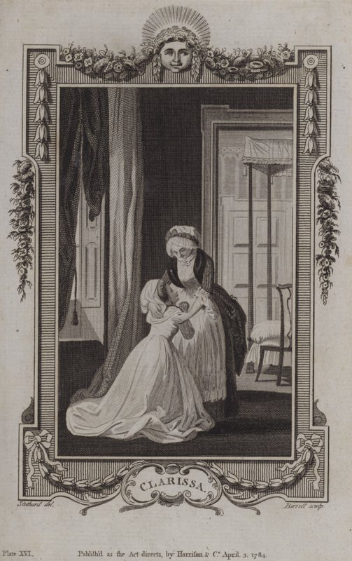 Cena de Clarissa, por Samuel Richardson de English School