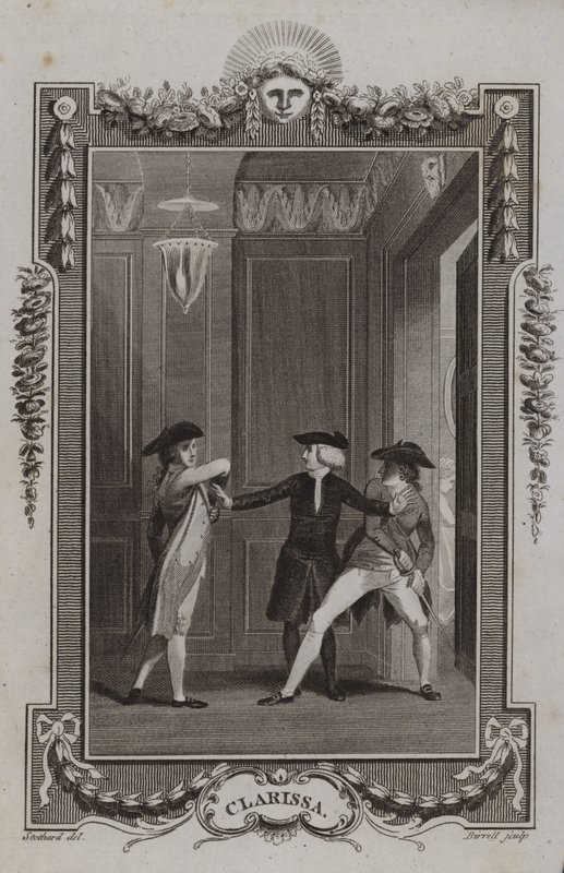 Cena de Clarissa, por Samuel Richardson de English School