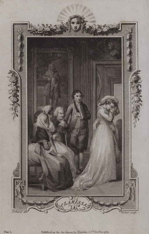 Cena de Clarissa, por Samuel Richardson de English School