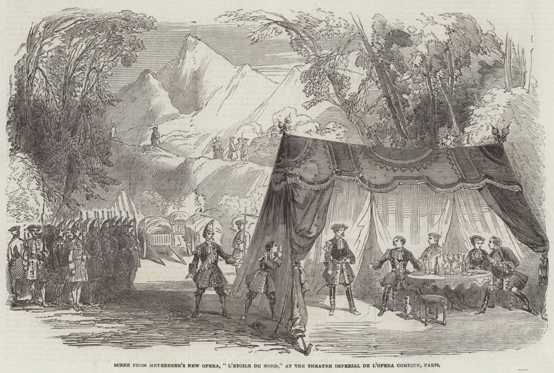 Cena da nova ópera de Meyerbeer, "L