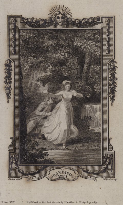 Cena da História de Sir Charles Grandison, de Samuel Richardson de English School