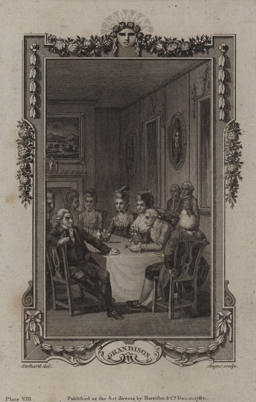 Cena da História de Sir Charles Grandison, de Samuel Richardson de English School