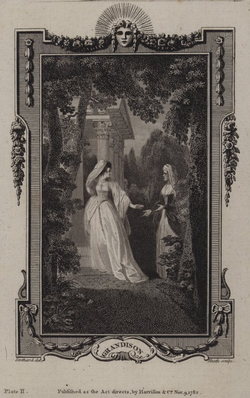 Cena da História de Sir Charles Grandison, de Samuel Richardson de English School