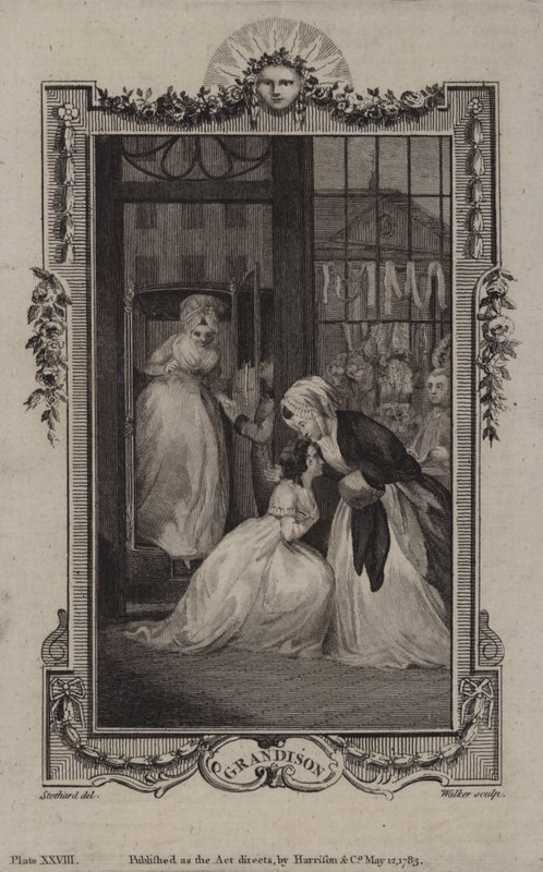 Cena da História de Sir Charles Grandison, de Samuel Richardson de English School