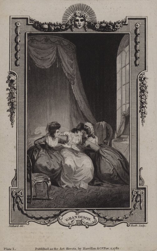 Cena da História de Sir Charles Grandison, de Samuel Richardson de English School