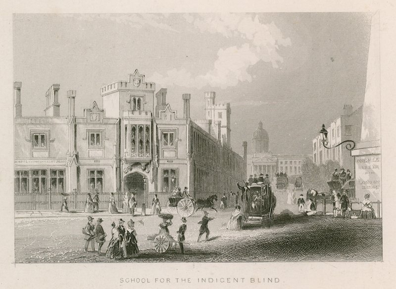 Escola para o cego indecente, St Georges Field, Southwark, Londres de English School
