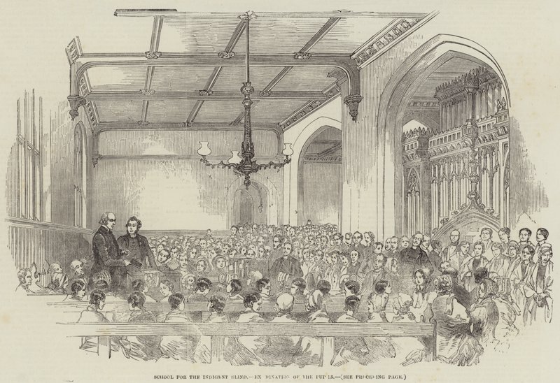 Escola para Cegos Indigentes, Exame dos Alunos (gravura) de English School