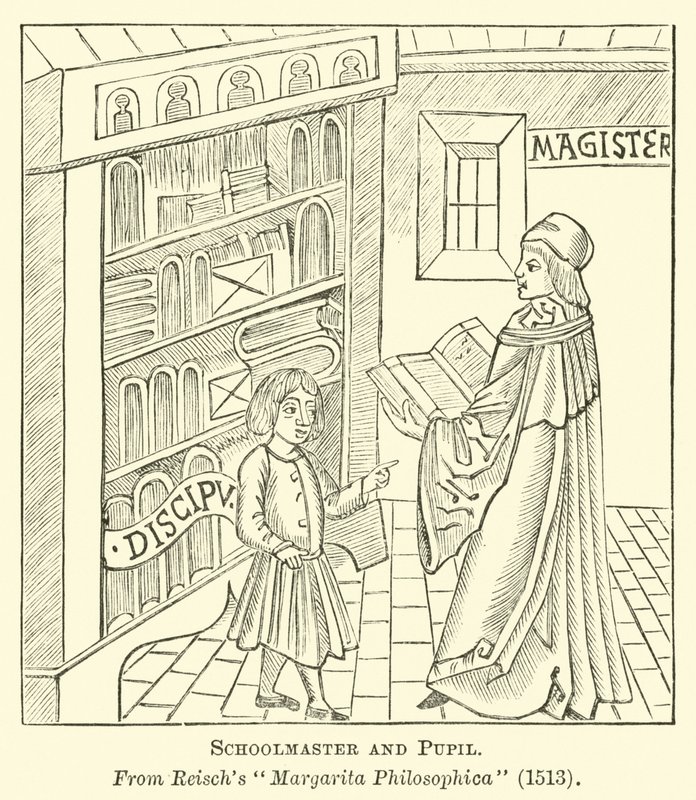 Professor e aluno de English School