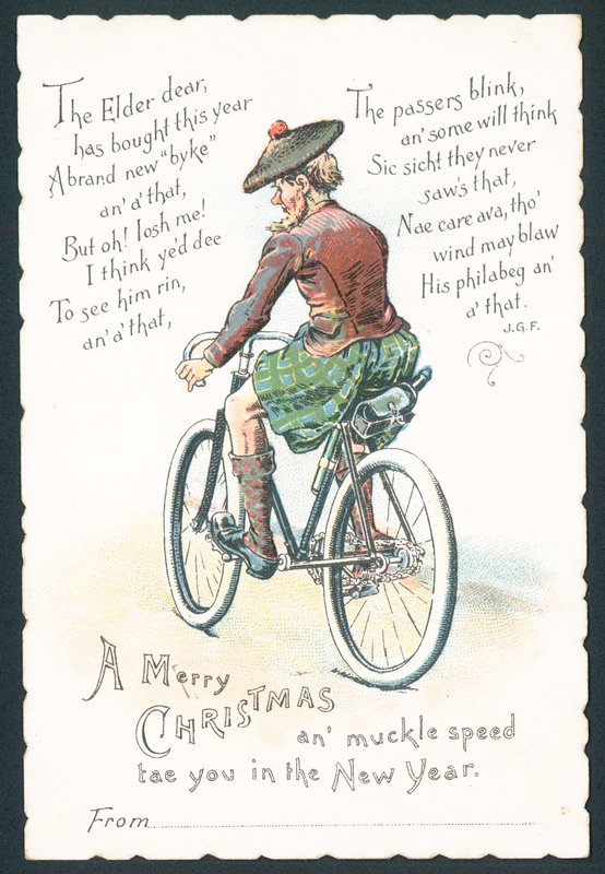 Cartão de Natal escocês de English School