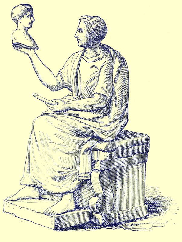 Escultor, ilustração da História de Roma por Victor Duruy, publicado em 1884 (imagem digital melhorada) de English School