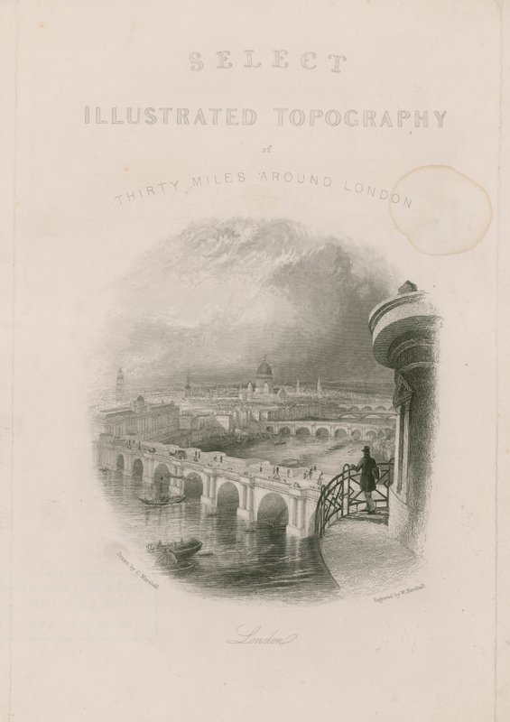Selecione topografia ilustrada de trinta milhas em torno de Londres de English School