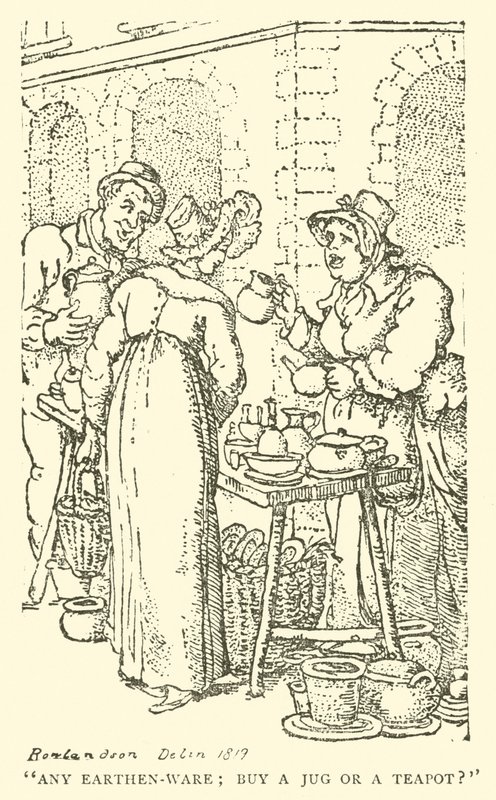 Vendedor de faiança (xilogravura) de English School