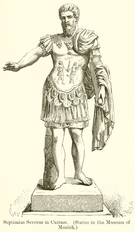 Septimius Severus em Cuirass. (Estátua no Museu de Munique) de English School