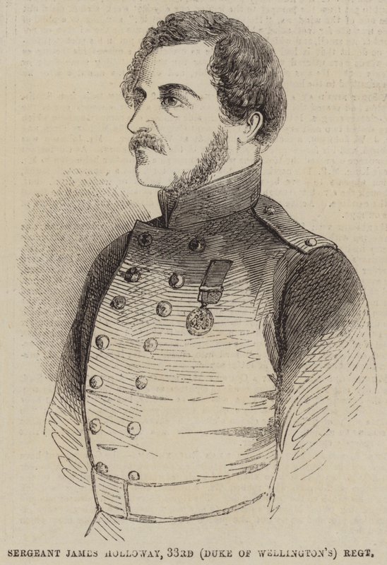 Sargento James Holloway, 33º Regimento (Duque de Wellington) (gravura) de English School
