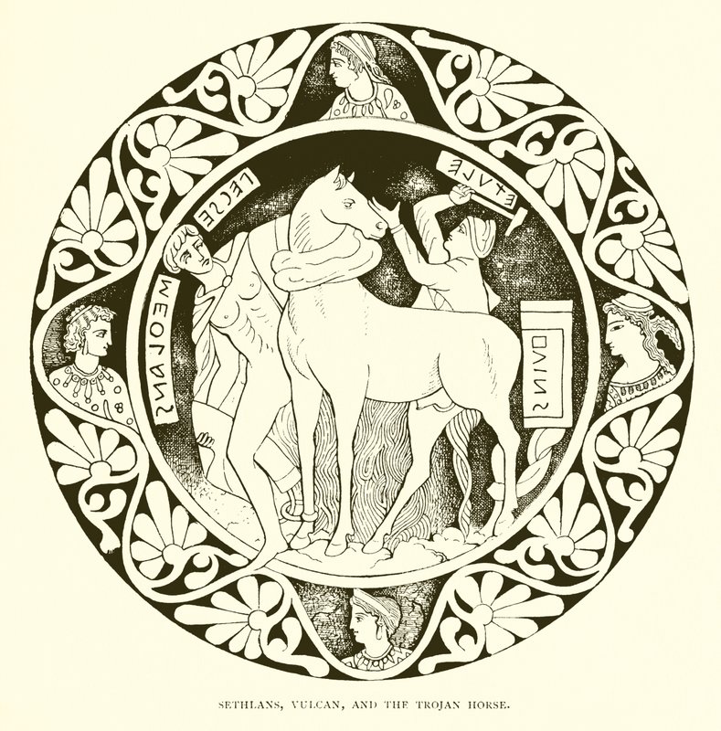 Sethlans, Vulcan e o cavalo de Tróia de English School