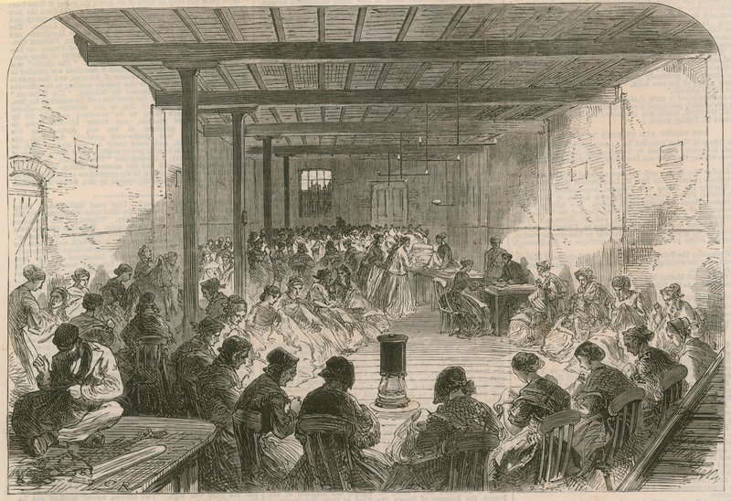 Aula de Costura em Berner Street, Commercial Road East de English School