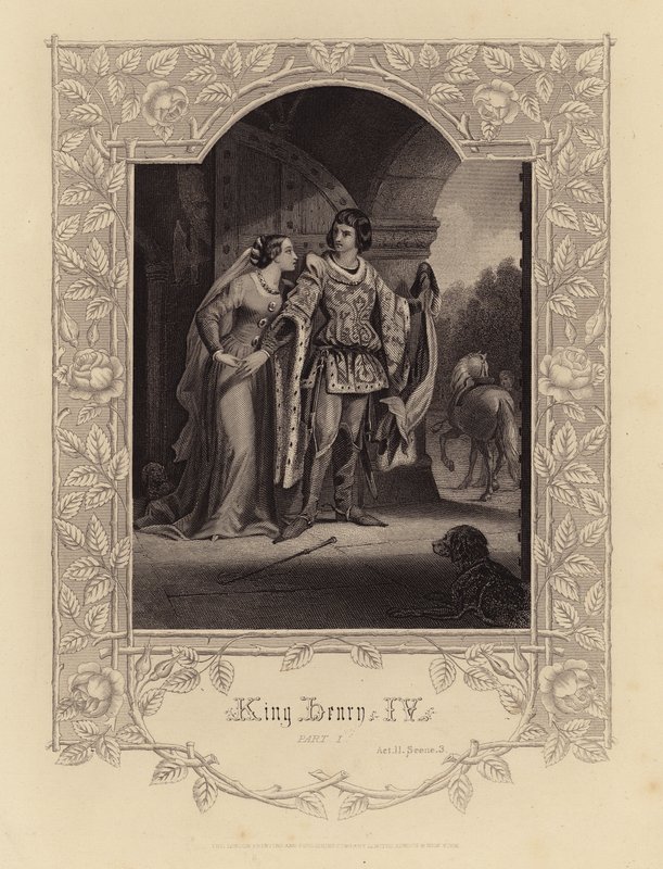 Shakespeare: Rei Henrique IV, Parte 1, Ato II, Cena 3 (gravura) de English School