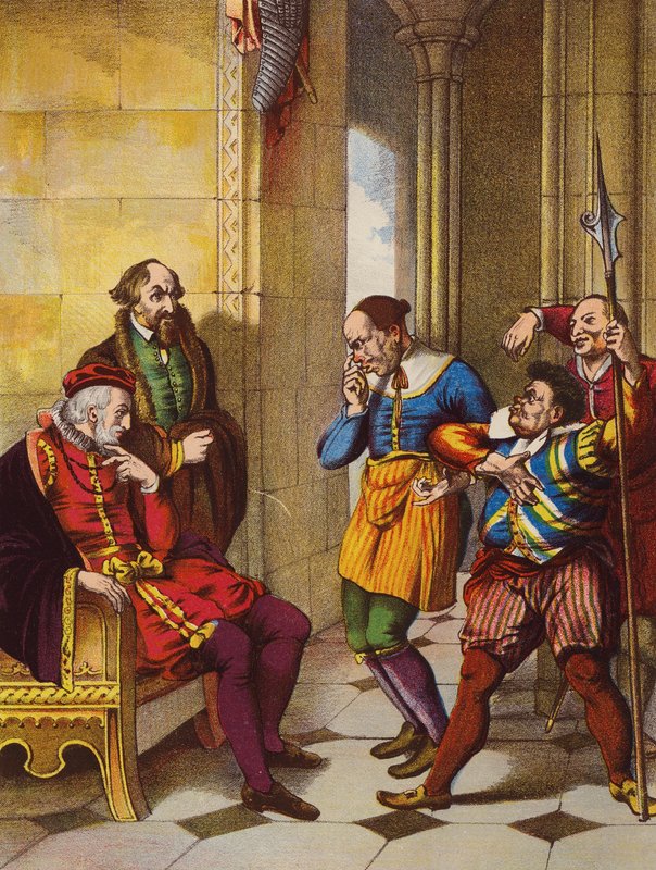 Shakespeare: Medida por Medida (cromolitho) de English School