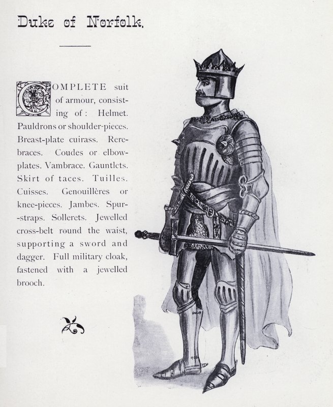 O Rei Ricardo III de Shakespeare: Duque de Norfolk (litho) de English School