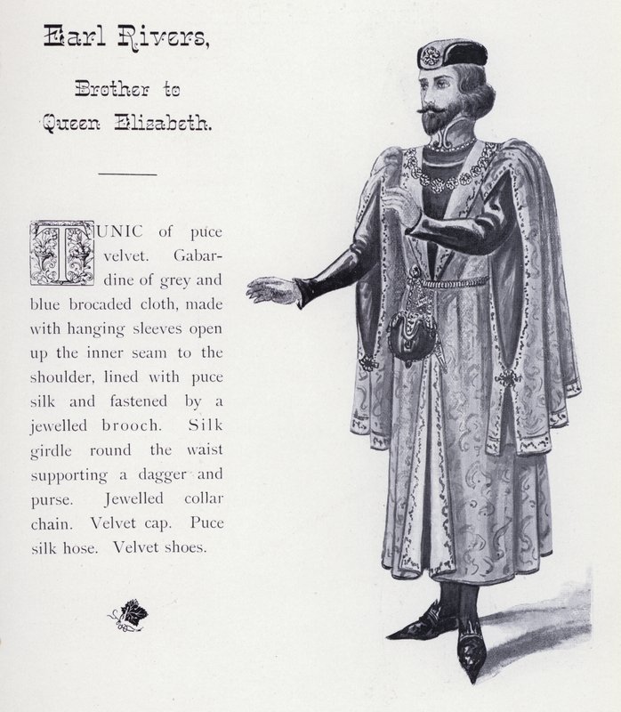 O Rei Ricardo III de Shakespeare: Earl Rivers, irmão da Rainha Isabel (litho) de English School