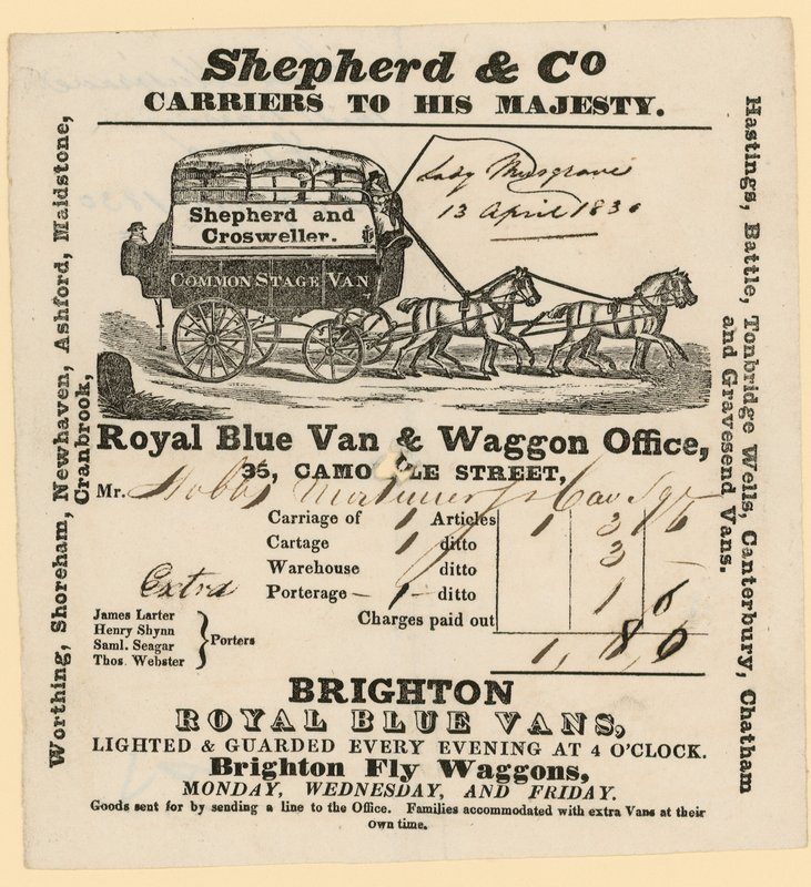 Conta da Shepherd & Co. Brighton a Londres de English School