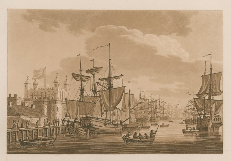 Navios e barcos no rio Tamisa de English School